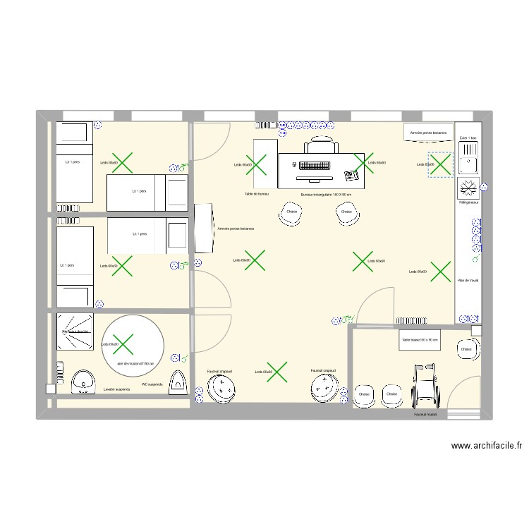 Infirmerie JAURES. Plan de 0 pièce et 0 m2