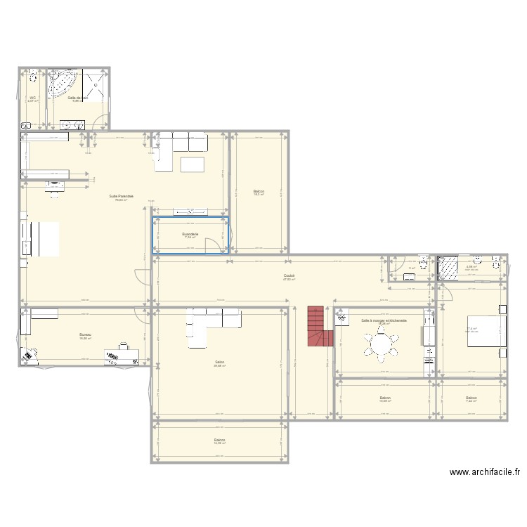 Etage Mouride. Plan de 0 pièce et 0 m2