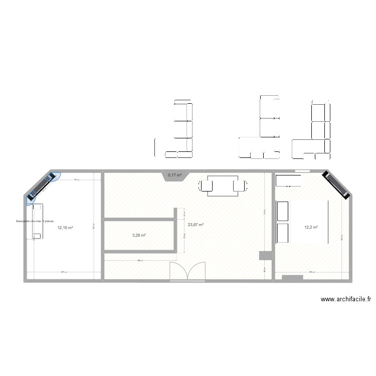 test1. Plan de 5 pièces et 52 m2