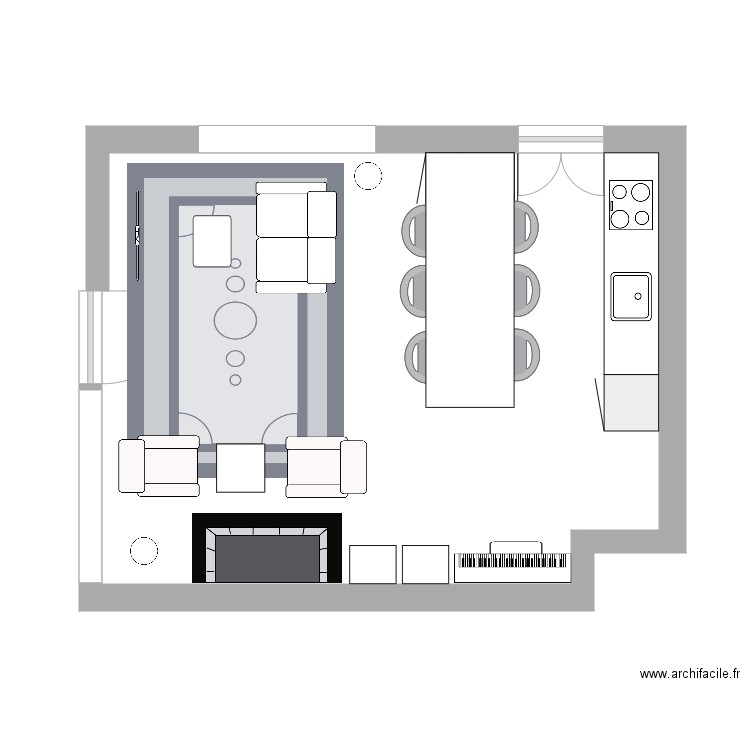 Salon Chesières. Plan de 0 pièce et 0 m2