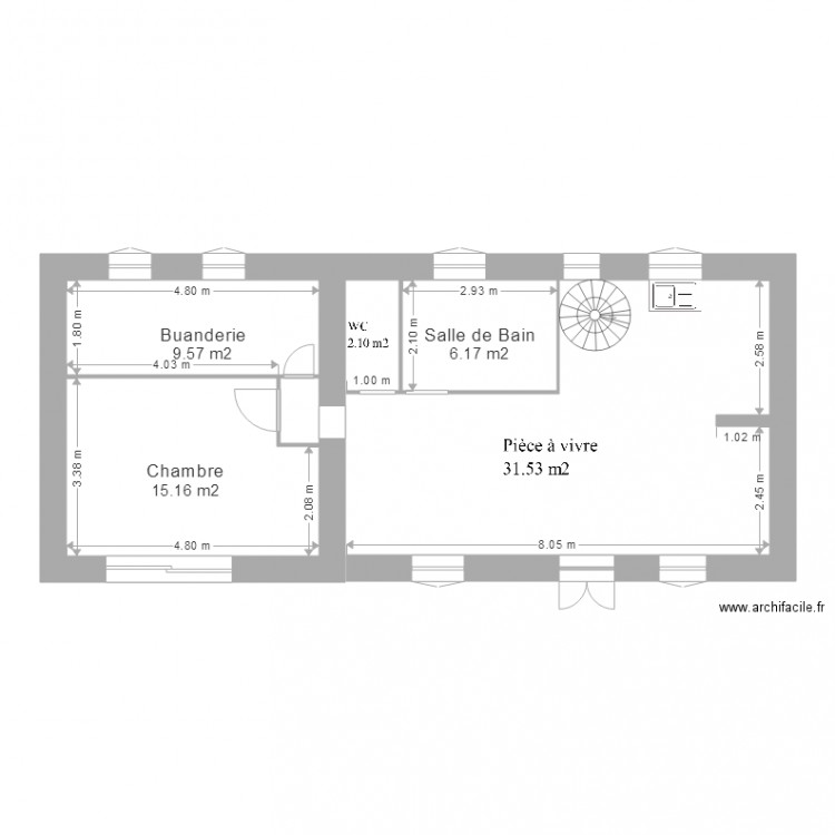 PlanChantalavecmeubles. Plan de 0 pièce et 0 m2