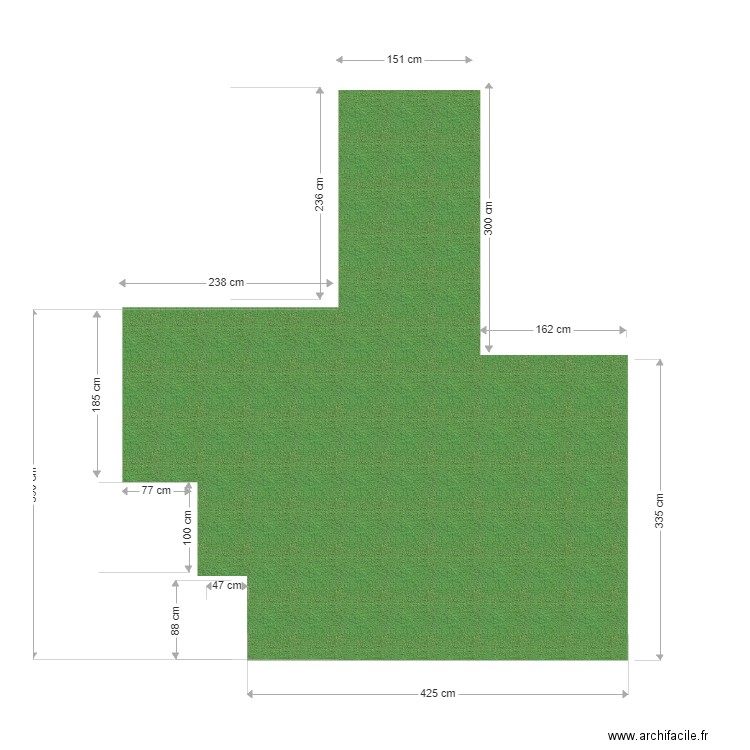 Jardin arrière . Plan de 0 pièce et 0 m2