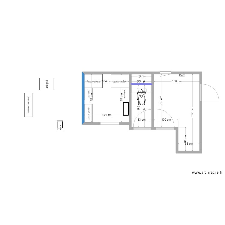 Martillac travaux. Plan de 0 pièce et 0 m2