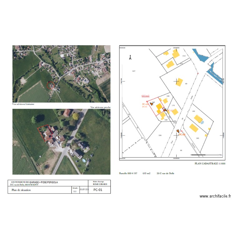 PROJET SITUATION. Plan de 0 pièce et 0 m2