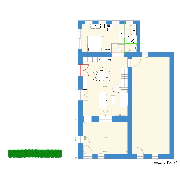 ChezMamie_RDC_New version Momo. Plan de 14 pièces et 245 m2