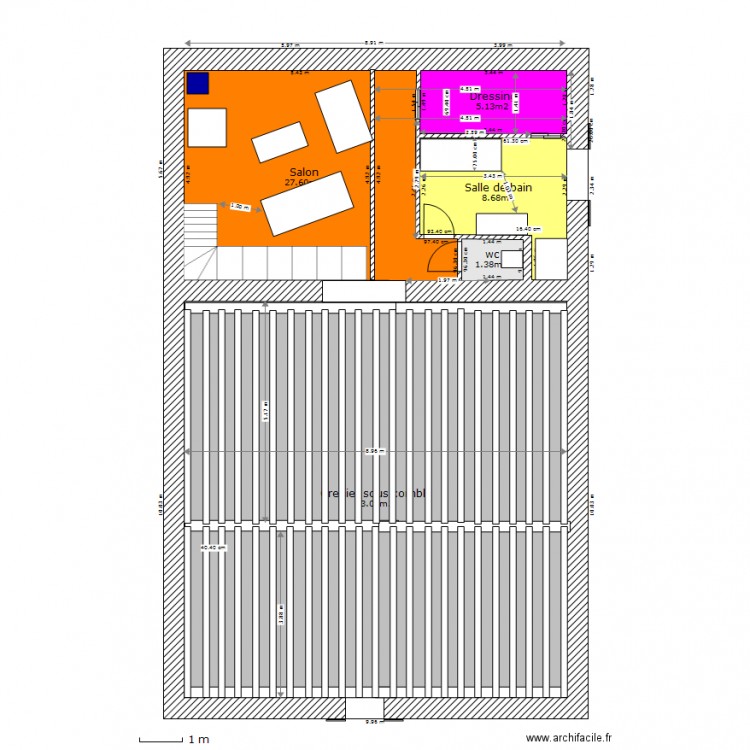 Aménagement Comble. Plan de 0 pièce et 0 m2