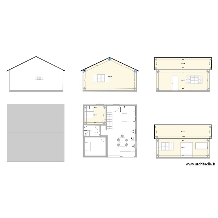 MAISON  8 METRES PAR 8 METRES . Plan de 0 pièce et 0 m2