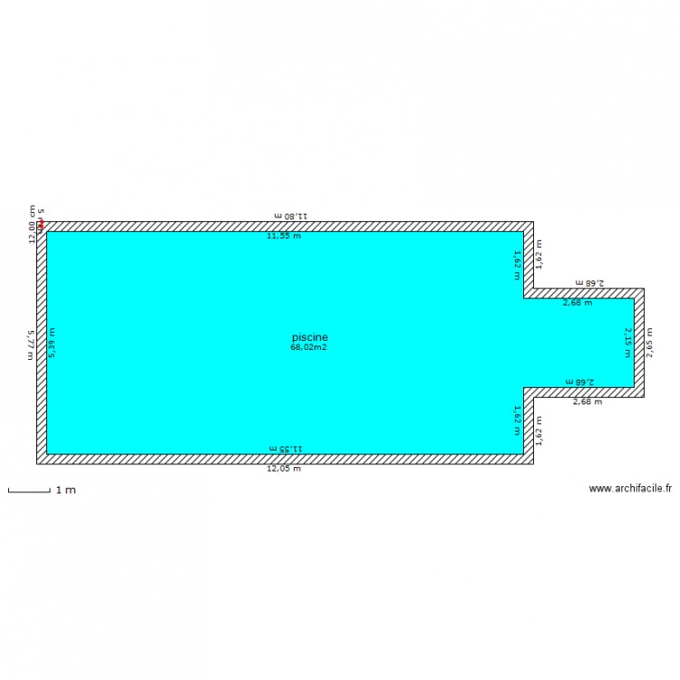 plan d'une piscine. Plan de 0 pièce et 0 m2