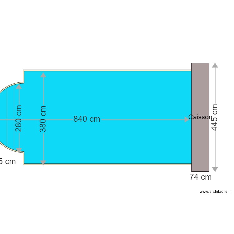 Piscine. Plan de 0 pièce et 0 m2