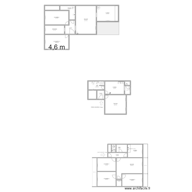 Croquis Maziani. Plan de 25 pièces et 175 m2