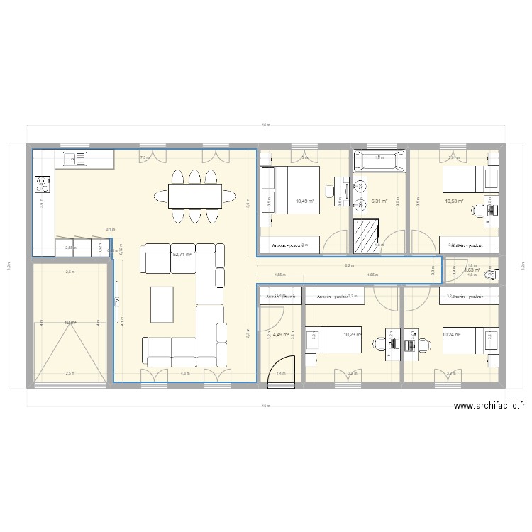 plan MAISON 3. Plan de 0 pièce et 0 m2