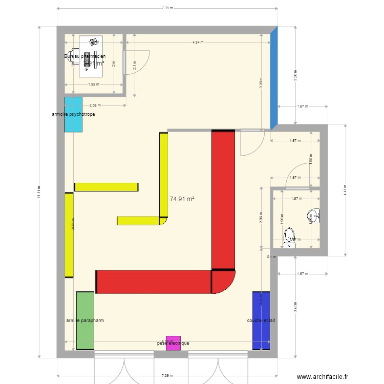 plan pharma. Plan de 0 pièce et 0 m2