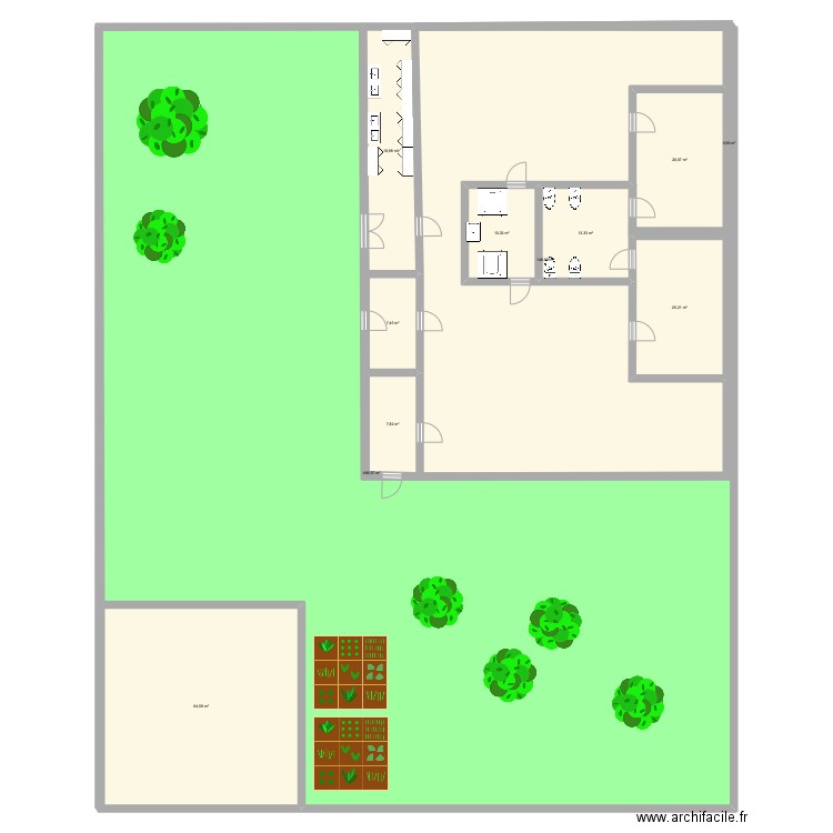 Plan crèche . Plan de 10 pièces et 704 m2