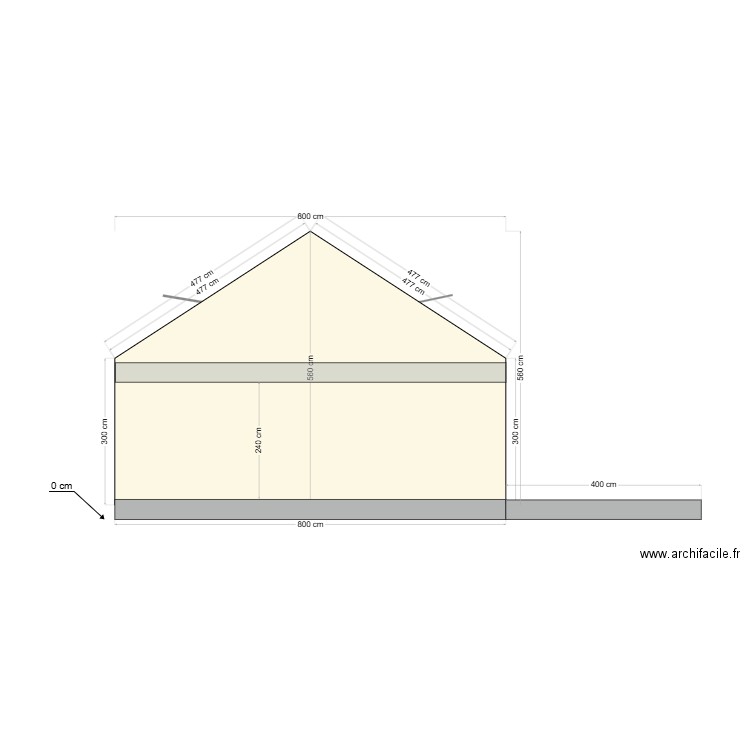 adri - coupe existant V2. Plan de 0 pièce et 0 m2