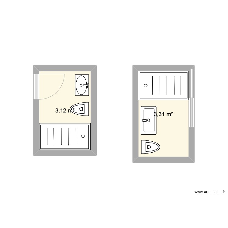 IS RUA BATISTA. Plan de 2 pièces et 6 m2