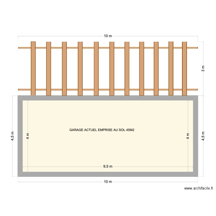 CAR PORT. Plan de 1 pièce et 38 m2