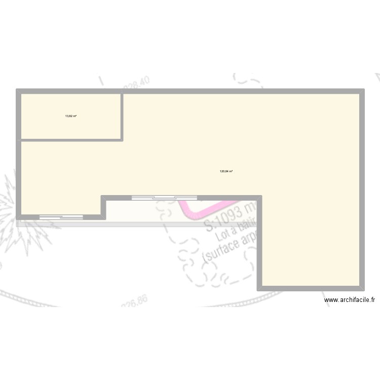 Sous-sol 2. Plan de 3 pièces et 266 m2