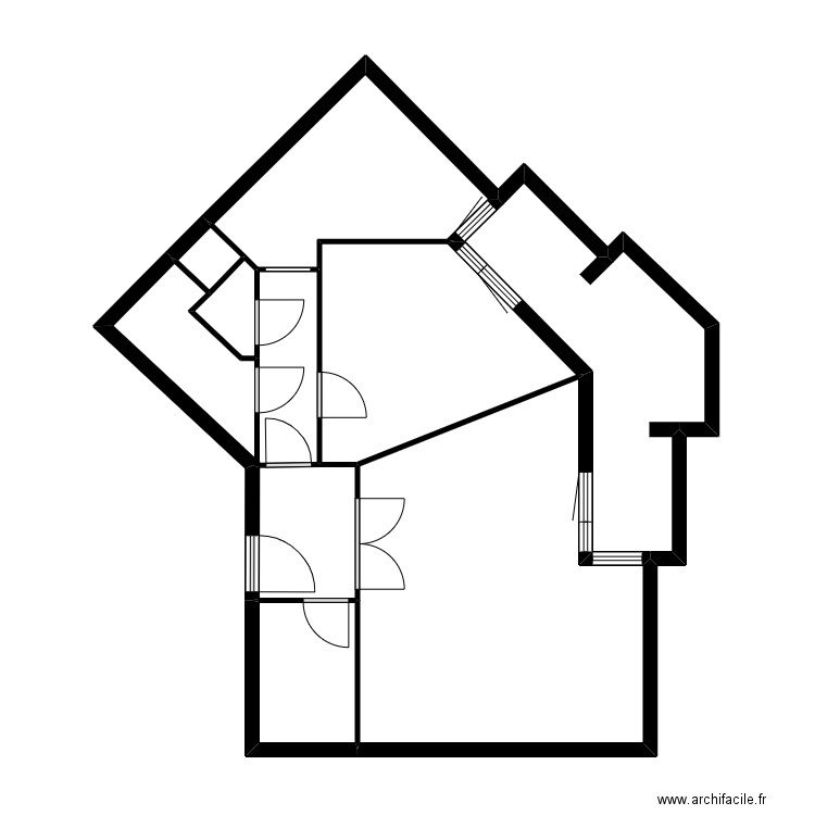 D3 P46 T2. Plan de 18 pièces et 115 m2