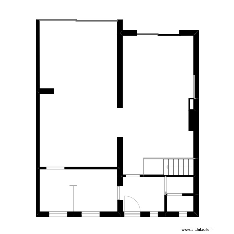 rez de chaussee bon. Plan de 5 pièces et 17 m2