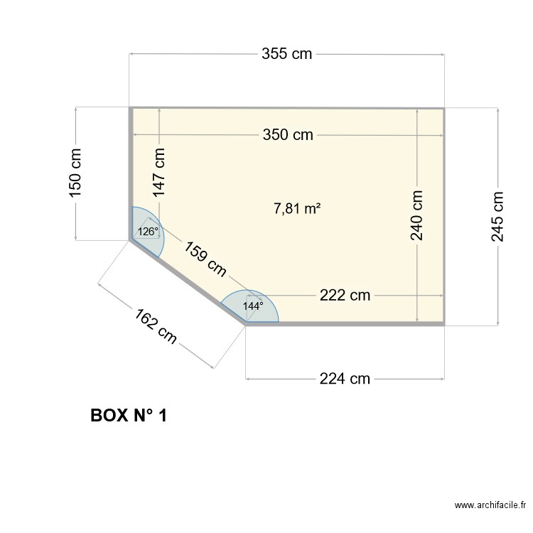 MAISON ANDRES BOX N° 1. Plan de 1 pièce et 8 m2