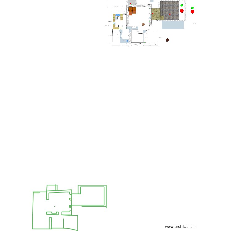 MTC R0. Plan de 2 pièces et 57 m2