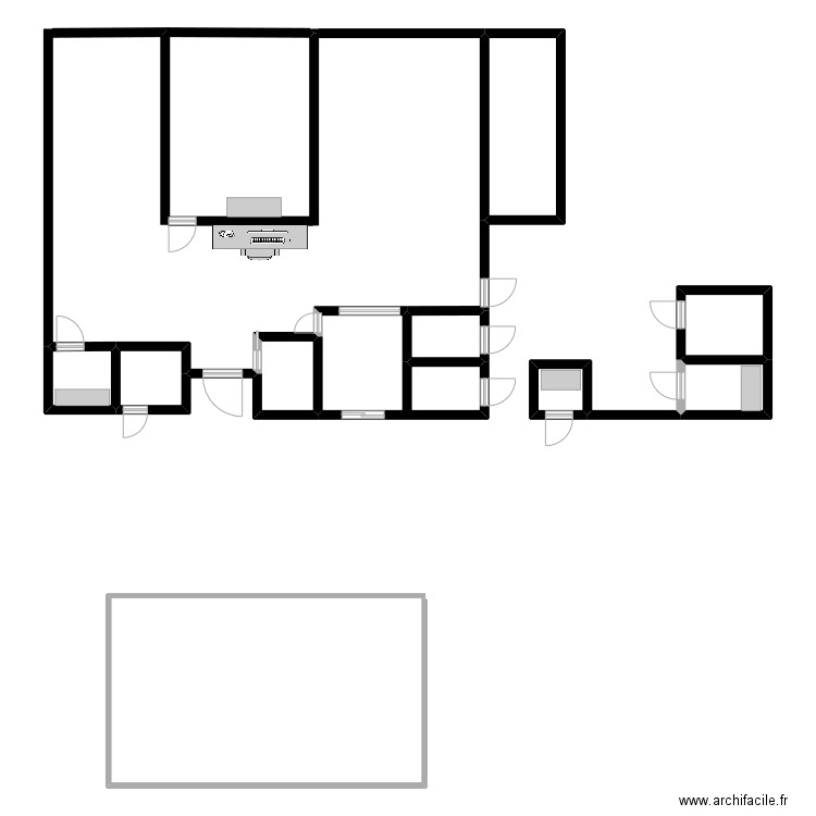 Bat 73. Plan de 9 pièces et 52 m2