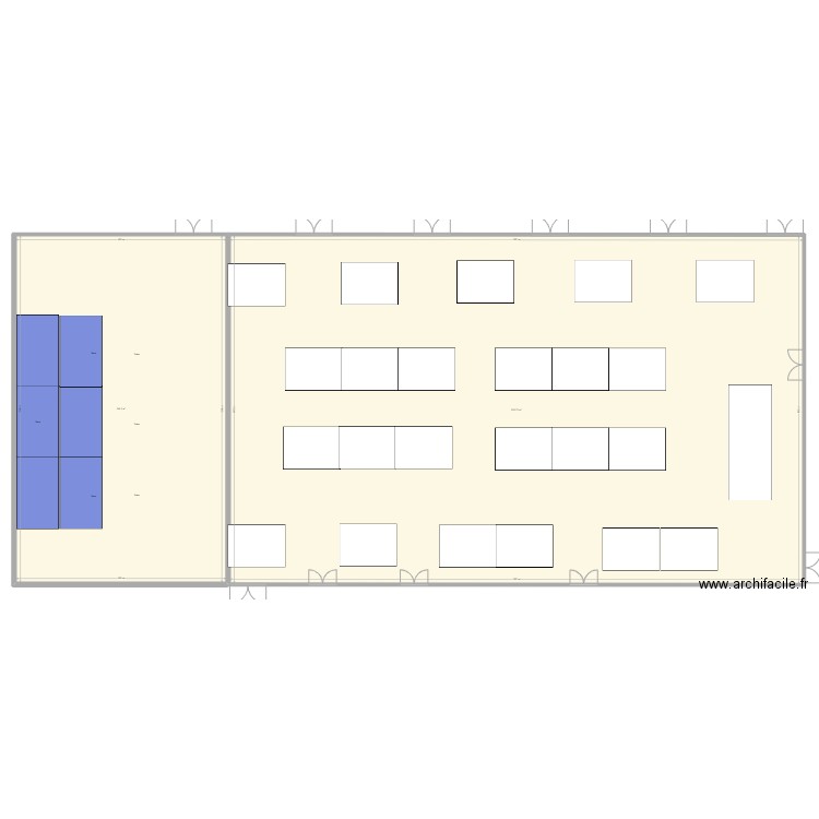 CNR RDZ. Plan de 2 pièces et 1299 m2