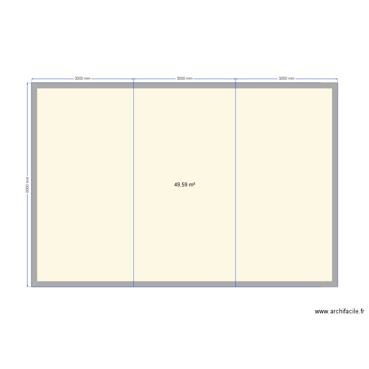 120 43. Plan de 1 pièce et 50 m2