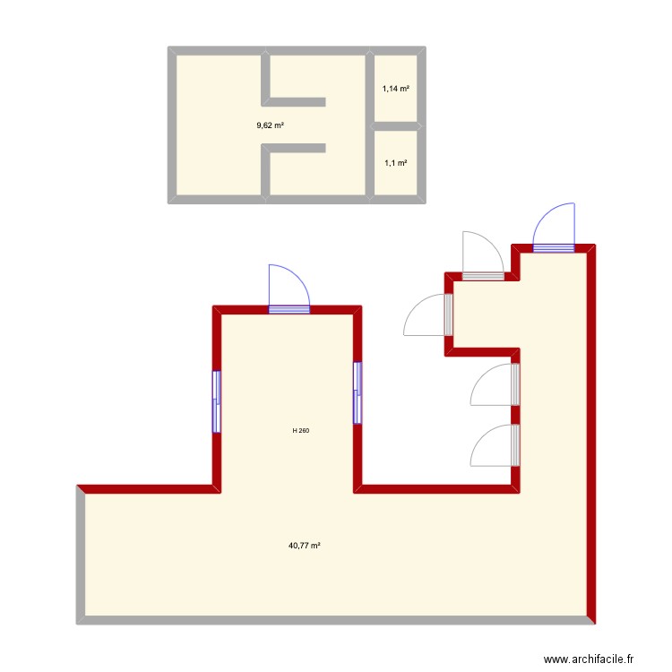 Souverain 165 Phicap (2). Plan de 4 pièces et 53 m2