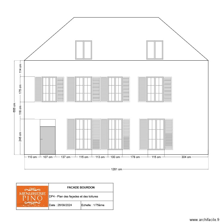 FACADE BOURDON. Plan de 0 pièce et 0 m2