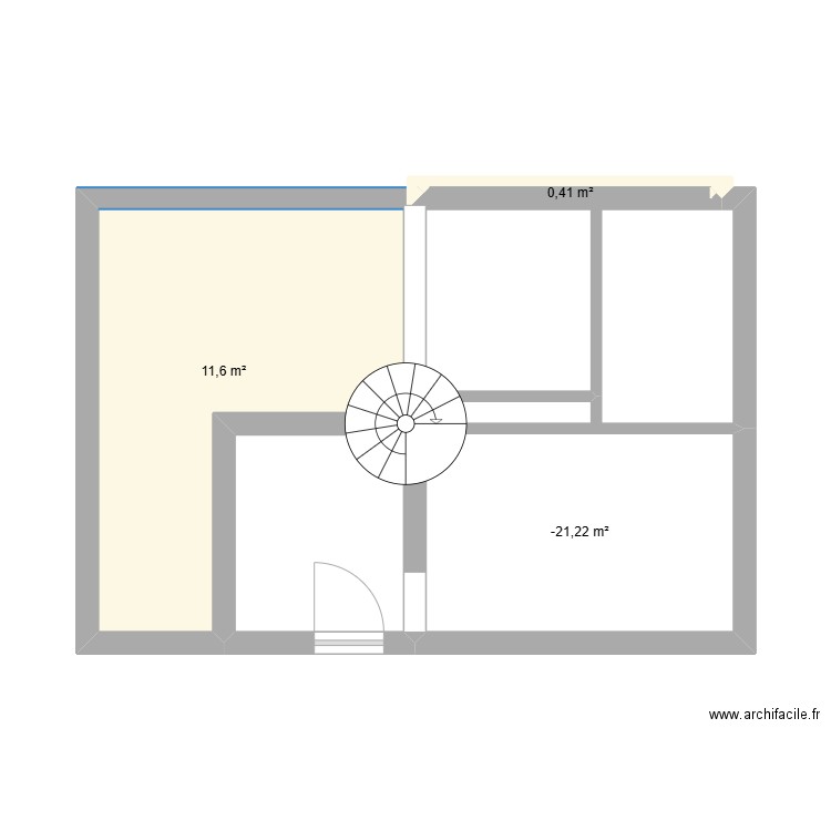 cathédrale 2. Plan de 3 pièces et 20 m2