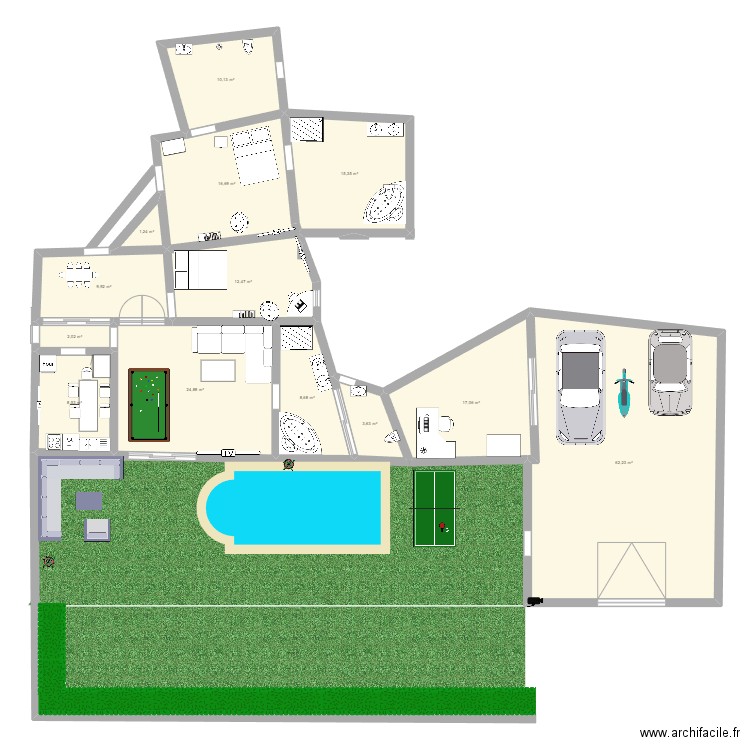 appart de luxe . Plan de 13 pièces et 193 m2