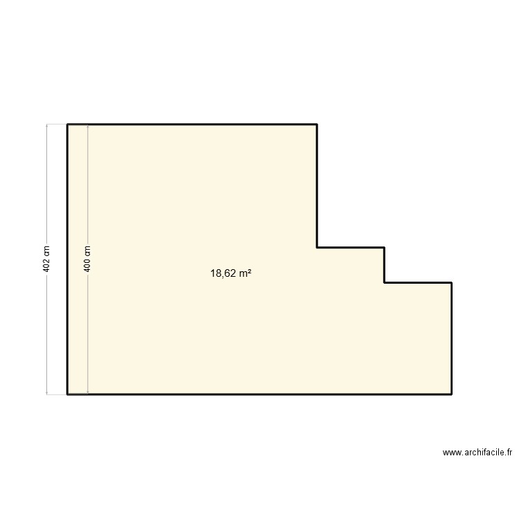 Buanderie. Plan de 1 pièce et 19 m2