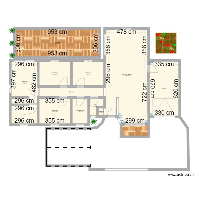 Maison :). Plan de 13 pièces et 167 m2