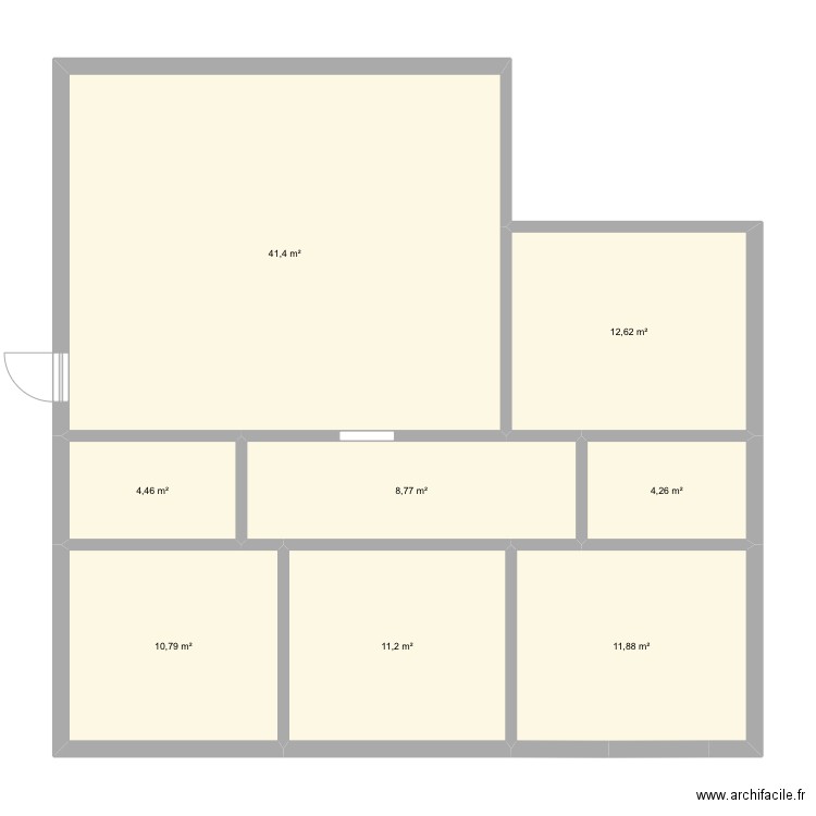 Plan maison . Plan de 8 pièces et 105 m2