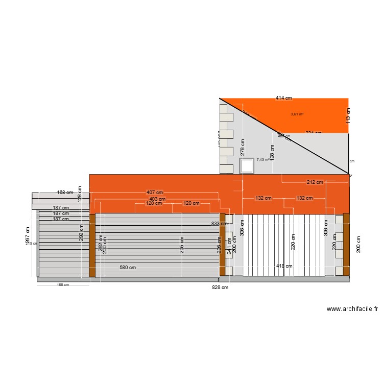 dépendance coupe ouest projeté  4. Plan de 0 pièce et 0 m2