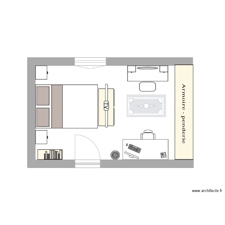 chambre . Plan de 0 pièce et 0 m2