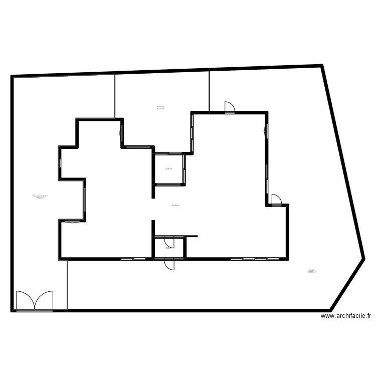 93P28B existant. Plan de 6 pièces et 507 m2