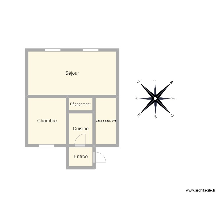 2405 GRALL XAVIER. Plan de 6 pièces et 12 m2