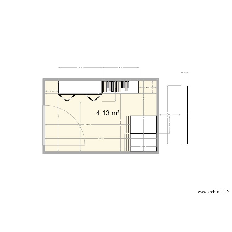 CAVE. Plan de 1 pièce et 4 m2