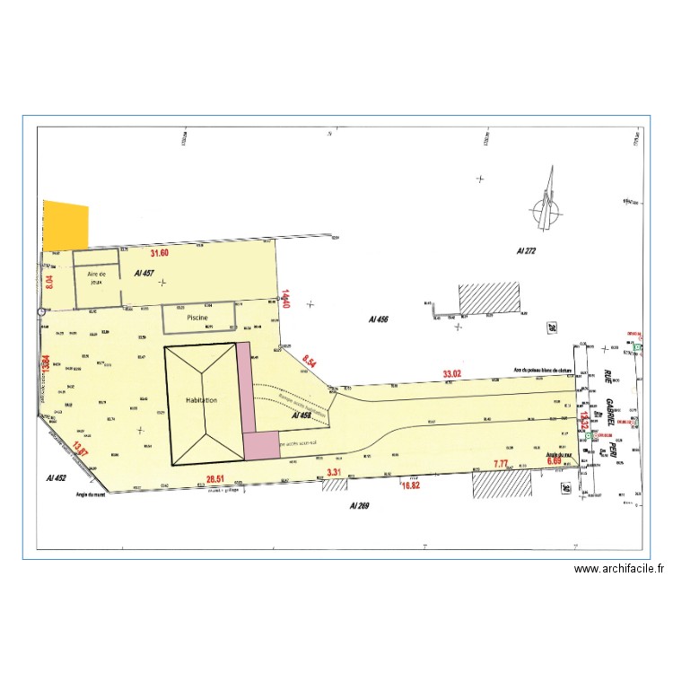 Van Plan masse. Plan de 0 pièce et 0 m2