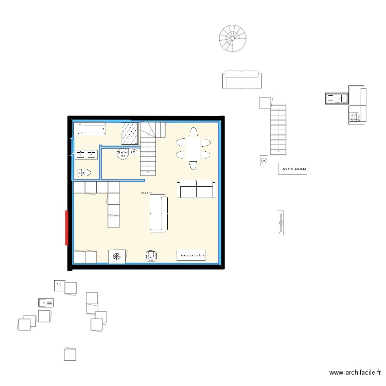 Pkuiubkuuy je jgvytcyfcytiugiuviuvyvuyvycy. Plan de 1 pièce et 56 m2