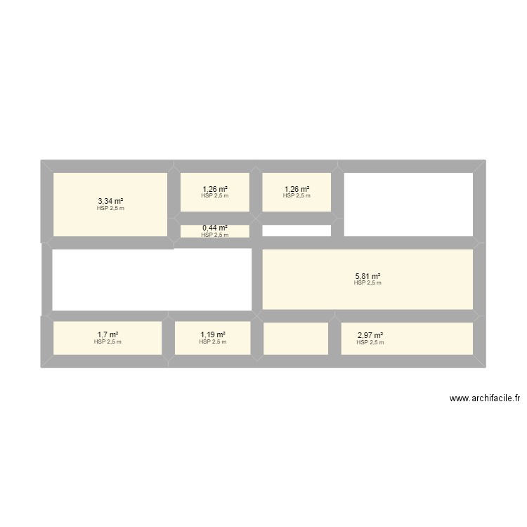 doc tiery. Plan de 8 pièces et 18 m2