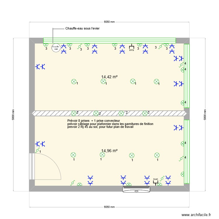 Boulangerie Jas. Plan de 2 pièces et 29 m2