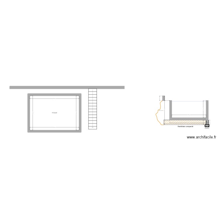 delacour. Plan de 2 pièces et 19 m2