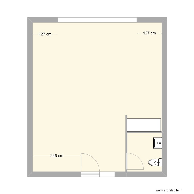 LOT 2 1ER ETAGE ANSOMA. Plan de 2 pièces et 49 m2