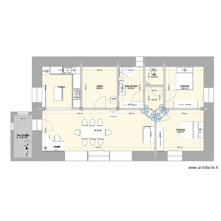 24.11.24. Plan de 9 pièces et 92 m2