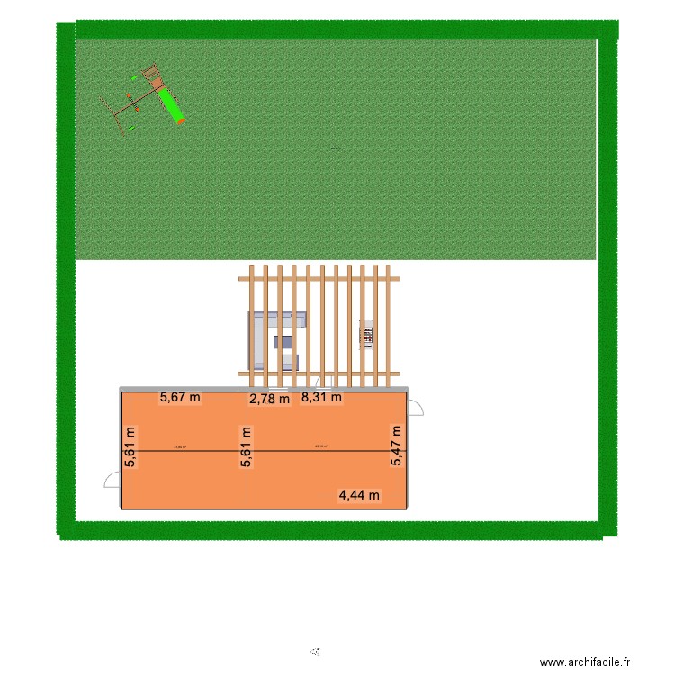 ALMENECHES travaux n2. Plan de 3 pièces et 81 m2