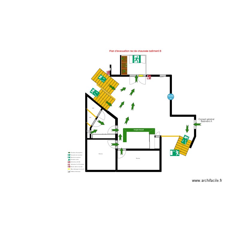 Rez de chaussé Livry. Plan de 4 pièces et 22 m2