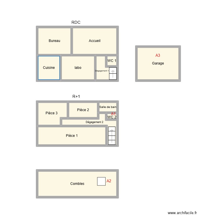 2312 SCI COTOCA. Plan de 14 pièces et 25 m2